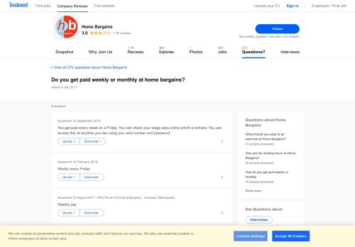 
                            5. Do you get paid weekly or monthly at home bargains? | ...