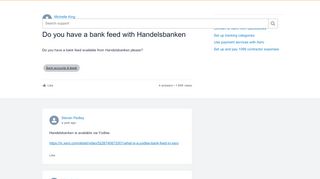 
                            9. Do you have a bank feed with Handelsbanken - Xero Central