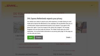 
                            12. Do you have a DHL account number? | DHL Express