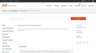 
                            6. Do you have a secure way to log in? - My Account - Namecheap.com