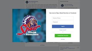 
                            6. Do you have a Spur Family Card? It... - Spur Steak Ranches | Facebook