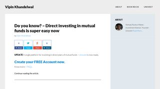 
                            9. Do you know? Direct Investing in mutual funds is super easy