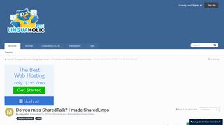 
                            6. Do you miss SharedTalk? I made SharedLingo | Promote your Website ...