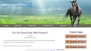 
                            5. Do You Need Help With Howrse? - HorseCrazyGirls.com