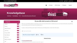 
                            10. Do you offer shell accounts or SSH access ... - ThisWebHost