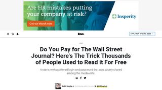 
                            11. Do You Pay for The Wall Street Journal? Here's The Trick Thousands ...
