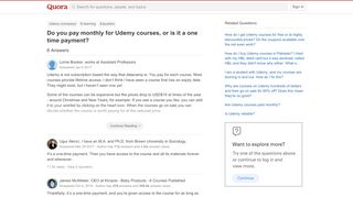 
                            12. Do you pay monthly for Udemy courses, or is it a one time payment ...