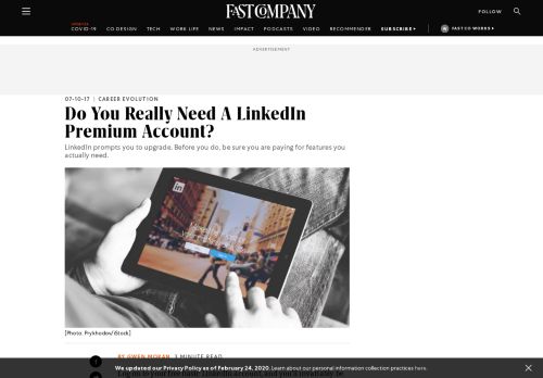 
                            9. Do You Really Need A LinkedIn Premium Account? - Fast Company