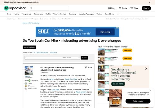 
                            6. Do You Spain Car Hire - misleading advertising & overcharges ...