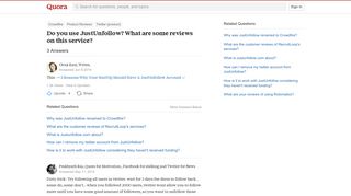 
                            12. Do you use JustUnfollow? What are some reviews on this service ...