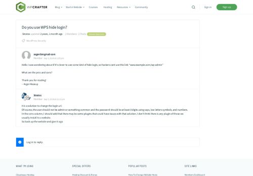 
                            13. Do you use WPS hide login? - WPCrafter - WPCrafter.com