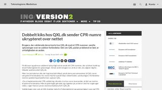 
                            10. Dobbelt kiks hos QXL.dk sender CPR-numre ukrypteret over nettet ...
