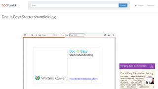 
                            5. Doc-it-Easy Startershandleiding. - PDF - DocPlayer.nl