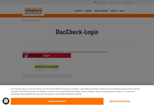 
                            10. DocCheck-Login - ratiopharm GmbH