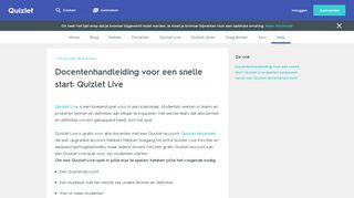 
                            9. Docentenhandleiding voor een snelle start: Quizlet Live | Quizlet