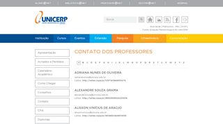 
                            6. Docentes - Contato dos Professores e Perdidos | Unicerp