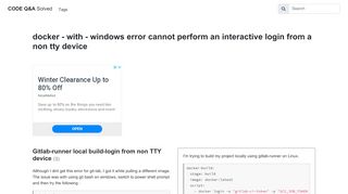 
                            12. docker cannot perform - Gitlab-runner local build - login from non ...