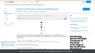 
                            12. Docker command can't connect to Docker daemon - Stack Overflow