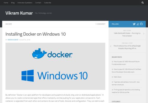 
                            9. Docker community edition installation on Windows 10 step by step ...