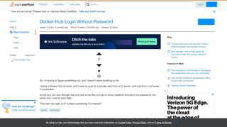 
                            2. Docker Hub Login Without Password - Stack Overflow