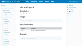 
                            5. docker logout | Docker Documentation