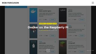 
                            9. Docker on the Raspberry Pi - Rob Ferguson