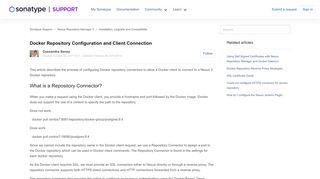 
                            3. Docker Repository Configuration and Client Connection – Sonatype ...