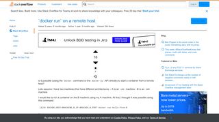 
                            7. `docker run` on a remote host - Stack Overflow