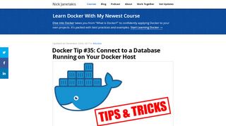 
                            13. Docker Tip #35: Connect to a Database Running on Your Docker Host ...