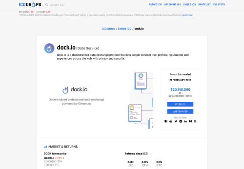
                            11. dock.io (DOCK) - All information about dock.io ICO (Token Sale) - ICO ...