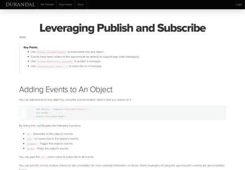 
                            4. Docs - Leveraging Publish and Subscribe | Durandal