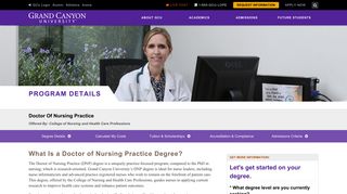 
                            1. Doctor of Nursing Practice (DNP) - Grand Canyon University