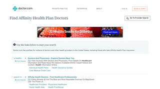 
                            7. Doctors who accept Affinity Health Plan Insurance | Doctor.com