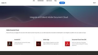 
                            9. Document Cloud APIs - Adobe.io