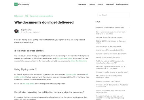 
                            4. Document deliverability troubleshooting – PandaDoc