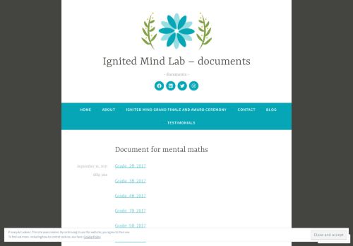 
                            8. Document for mental maths – Ignited Mind Lab – documents