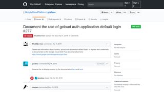 
                            8. Document the use of gcloud auth application-default login · Issue #277 ...
