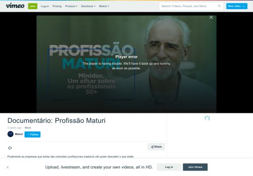 
                            12. Documentário: Profissão Maturi on Vimeo