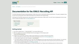 
                            3. Documentation for the XING E-Recruiting API - XING Developer