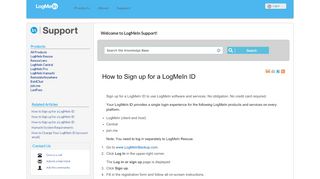 
                            7. Documentation: How to Sign up for a LogMeIn ID - LogMeIn Support