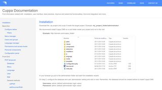 
                            13. Documentation - Installation - Cuppa CMS