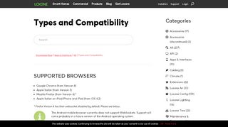 
                            3. Documentation - Loxone Web interface - Types and compatibility