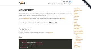 
                            1. Documentation - Spark Framework: An expressive web framework for ...