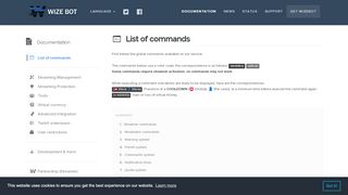 
                            4. Documentation - WizeBot.tv BETA - Support WizeBot