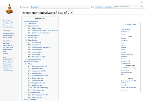 
                            4. Documentation:Advanced Use of VLC - VideoLAN Wiki