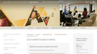 
                            6. Documents and Forms - SERVE | California State University, Long ...