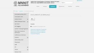 
                            10. Documents & Manuals - MNNIT Allahabad
