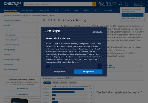 
                            5. DOCURA Hausratversicherung: Bewertungen und Erfahrungen ...