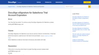 
                            12. DocuSign for Salesforce Trial Account Expiration | DocuSign Support ...