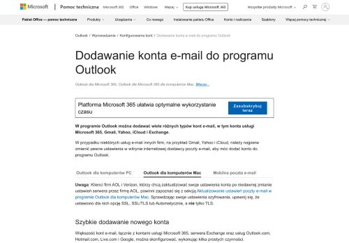
                            13. Dodawanie konta e-mail do programu Outlook - Pomoc techniczna ...